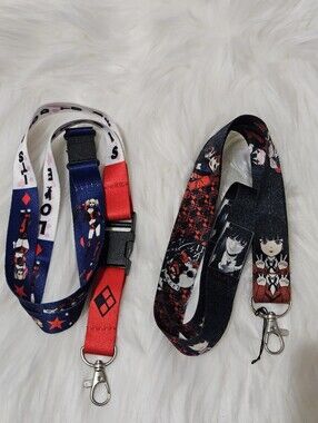 Harley Quinn and Anime Character Lanyard Set